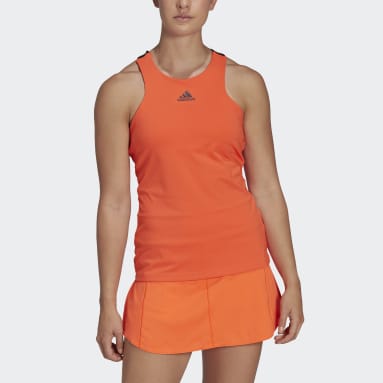 Camisola de Alças em Y para Ténis Laranja Mulher Ténis