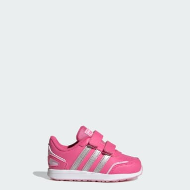 Kids Lifestyle Pink VS Switch 3 Lifestyle Running Hook and Loop Strap Shoes