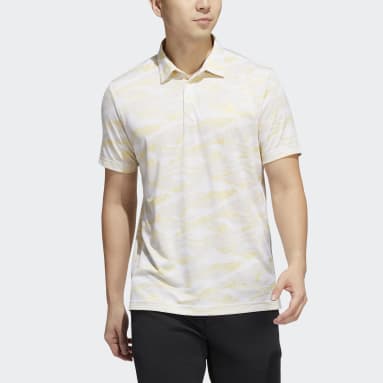 Männer Golf Horizon-Print Poloshirt Weiß