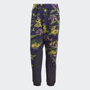 Pantalón Estampado Felpa Polar Trifolio Grande Multicolor Hombre Originals