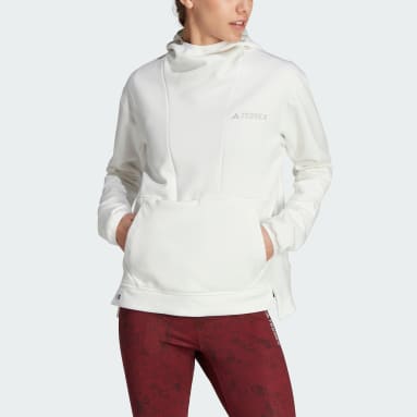 Casaco em Fleece com Capuz XPLORIC TERREX Branco Mulher TERREX