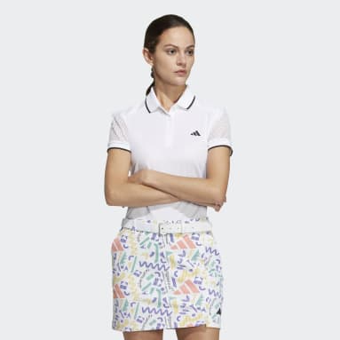 Women Golf White 에어로레디 메쉬 폴로 셔츠