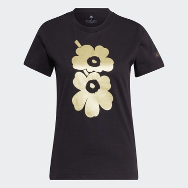 Polera Manga Corta Estampada Negro Mujer Sportswear