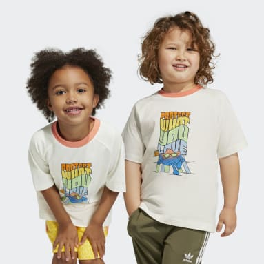 Kinder Originals Graphic Print T-Shirt Weiß