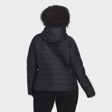 Ženy Originals černá Bunda Hooded Premium Slim (plus size)