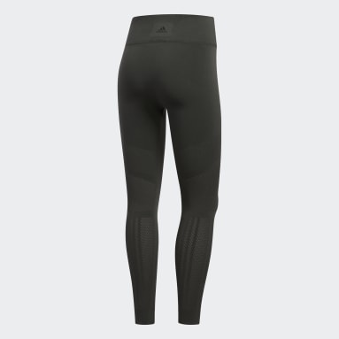 Mallas Warp Knit - Corte Alto Verde Mujer Training