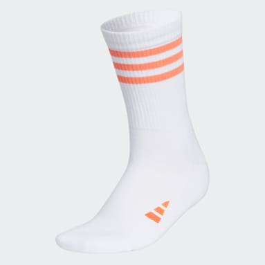 Women Golf White 3-Stripes Crew Socks