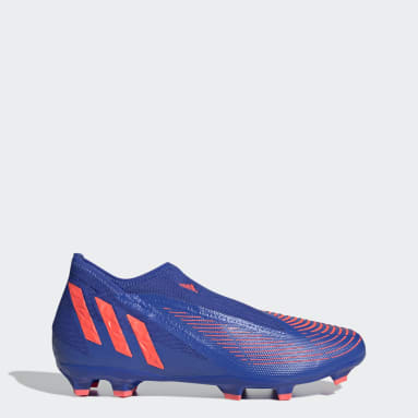 Soccer Blue Predator Edge.3 Laceless Firm Ground Cleats