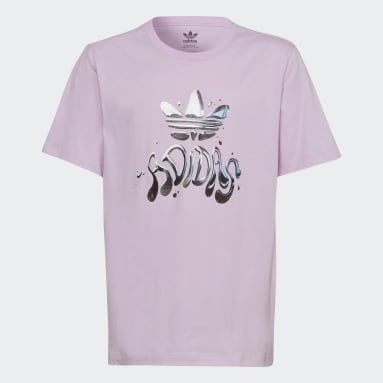 Girls Lifestyle Purple Graphic Logo Tee