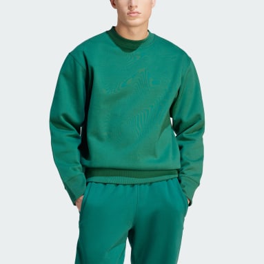 Men Originals Green Adicolor Contempo Crew Sweatshirt