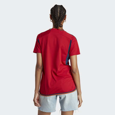 Camiseta primera equipación España 22 Rojo Mujer Fútbol