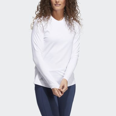 Ženy Golf bílá Tričko Long Sleeve Crew