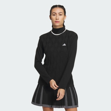 adidas レディースゴルフウェア　チェック柄 セーター・トレーナー Lサイズ アディダスゴルフ AG タータンチェック柄クルーネックニット