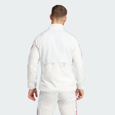 Men Football White Manchester United Anthem Jacket