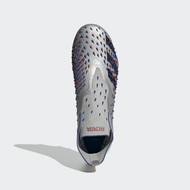 Men Football Silver Predator Freak+ Firm Ground Boots