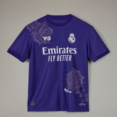 Youth Y-3 Purple Real Madrid 23/24 Fourth Authentic Jersey Kids