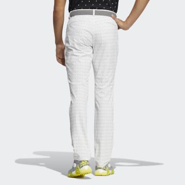 Men Golf White Graphic Pants