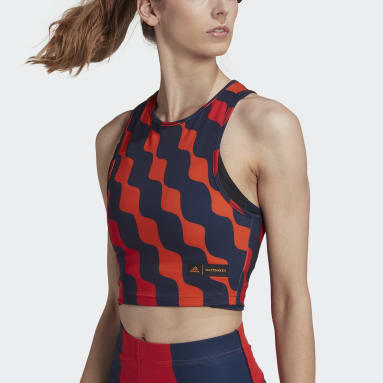 Frauen Fitness & Training adidas x Marimekko Train Icons Print Tanktop Orange