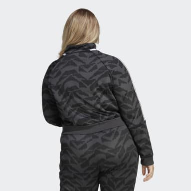 Ženy Sportswear Siva Tepláková bunda Tiro Suit Up Lifestyle (plus size)
