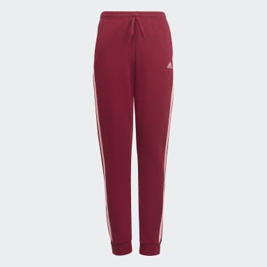 Calça Moletom adidas Essentials 3-Stripes Vermelho Meninas Sportswear
