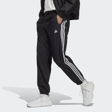 ผู้ชาย Sportswear สีดำ กางเกงขายาว AEROREADY Essentials Elastic Cuff Woven 3-Stripes