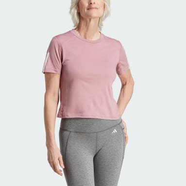 Nữ Tập Luyện Áo Thun Lửng Tập Luyện 3 Sọc Cotton Train Essentials