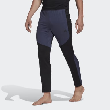 Muži Joga modrá Tepláky AEROREADY Yoga 7/8
