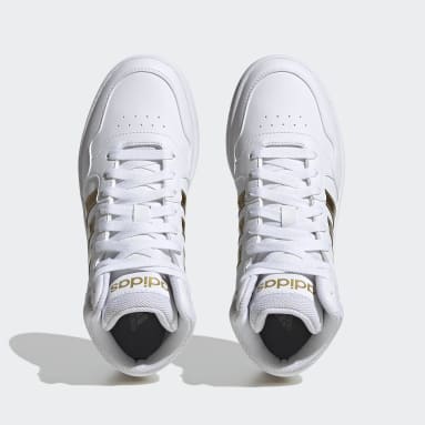 Tenis Hoops 3.0 Mid Lifestyle Basketball Classic Blanco Mujer essentials