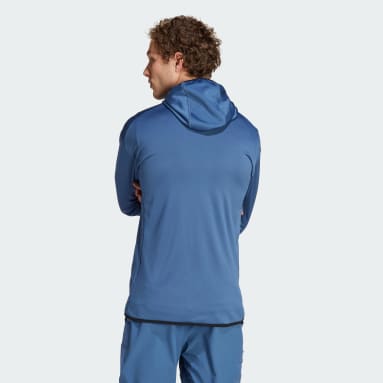 Terrex Tech Flooce Light Hooded Hiking Jakke Blå
