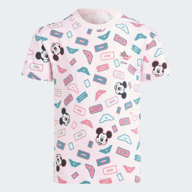 Kids Sportswear Pink adidas x Disney Mickey Mouse Tee and Shorts Set