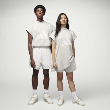 adidas Basketball Sleeveless T-skjorte Beige