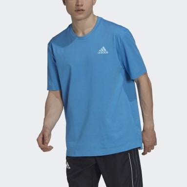 Männer Tennis Clubhouse Racquet Tennis T-Shirt Blau