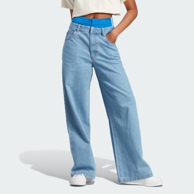 Jeans adidas Originals x KSENIASCHNAIDER Boxer Short Blu Donna Originals