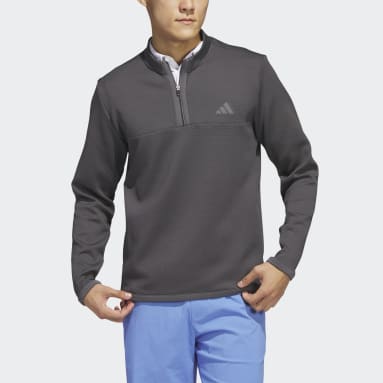 Haut de golf à quart de zip Microdot noir Hommes Golf