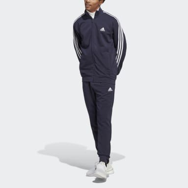 Muži Sportswear modrá Tepláková súprava Basic 3-Stripes French Terry
