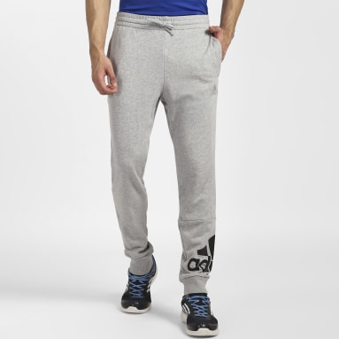 Men Training Grey BIG LOGO FRENCH TERRY PANTS