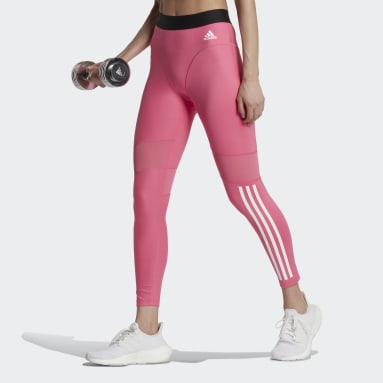 Women's Training Pink Hyperglam 3-Stripes 7/8 Leggings