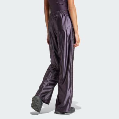 Women's Originals Purple Embellished 3-Stripes Track Pants