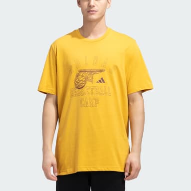 Men Basketball Yellow S CAMP HBR TEE