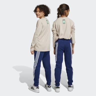 Kids Sportswear Blue Future Icons 3-Stripes Ankle-Length Pants