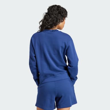 Women Sportswear Blue College Graphic Sweatshirt
