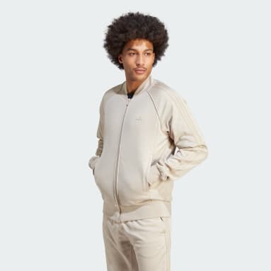 Adidas cream tracksuit on sale