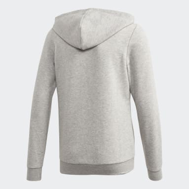 Casaco com Capuz Linear Cinzento Raparigas Sportswear
