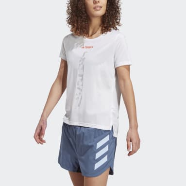 Polo de Trail Running Terrex Agravic Blanco Mujer TERREX