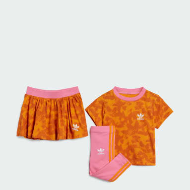 ชุดเสื้อยืดและกระโปรงพิมพ์ลายทั้งตัว Summer