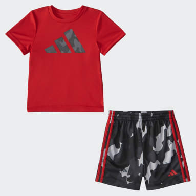 Infant & Toddler Training Red IBPOLY TEE CAMO AOP SHORT