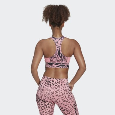 Adidas Pink Printed Sports Bra