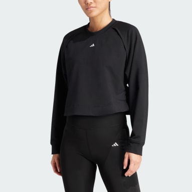 Frauen Fitness & Training Power Hidden Racerback Overlay Sweatshirt Schwarz