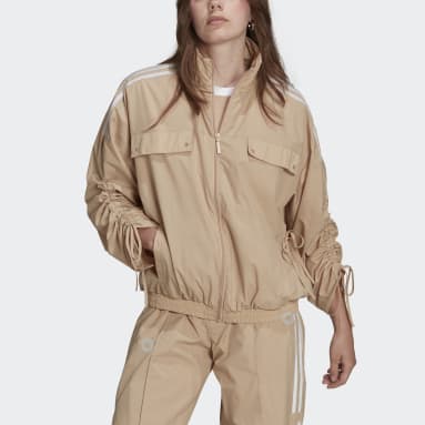 Veste de survêtement Adicolor Classics Parley Beige Femmes Originals