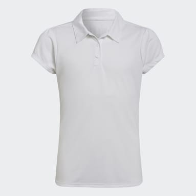 Girls' Performance Primegreen Poloskjorte Hvit